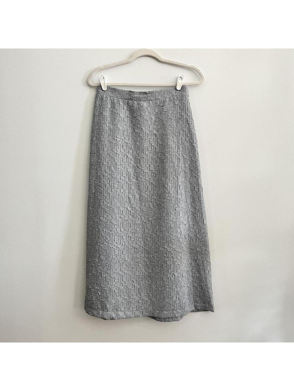 Melloday Women’s Textured A-Line Midi Skirt